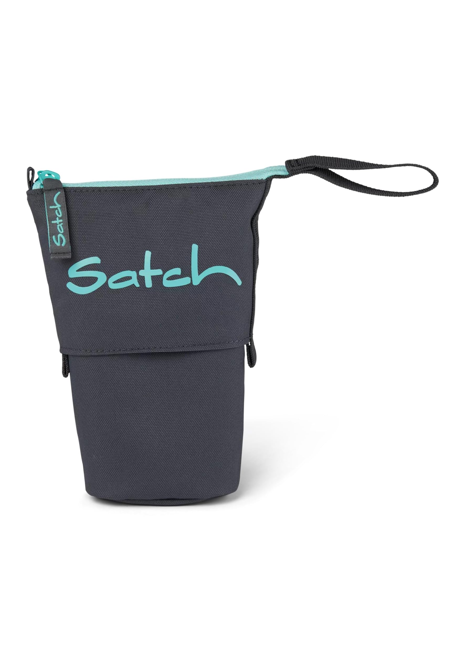 satch Pencil Slider Extra Large with Divider Zip Pocket Pen Holder Set Square Viewing Window for Timetable, Mint Phantom - Grey, Standard Size, Fashionable