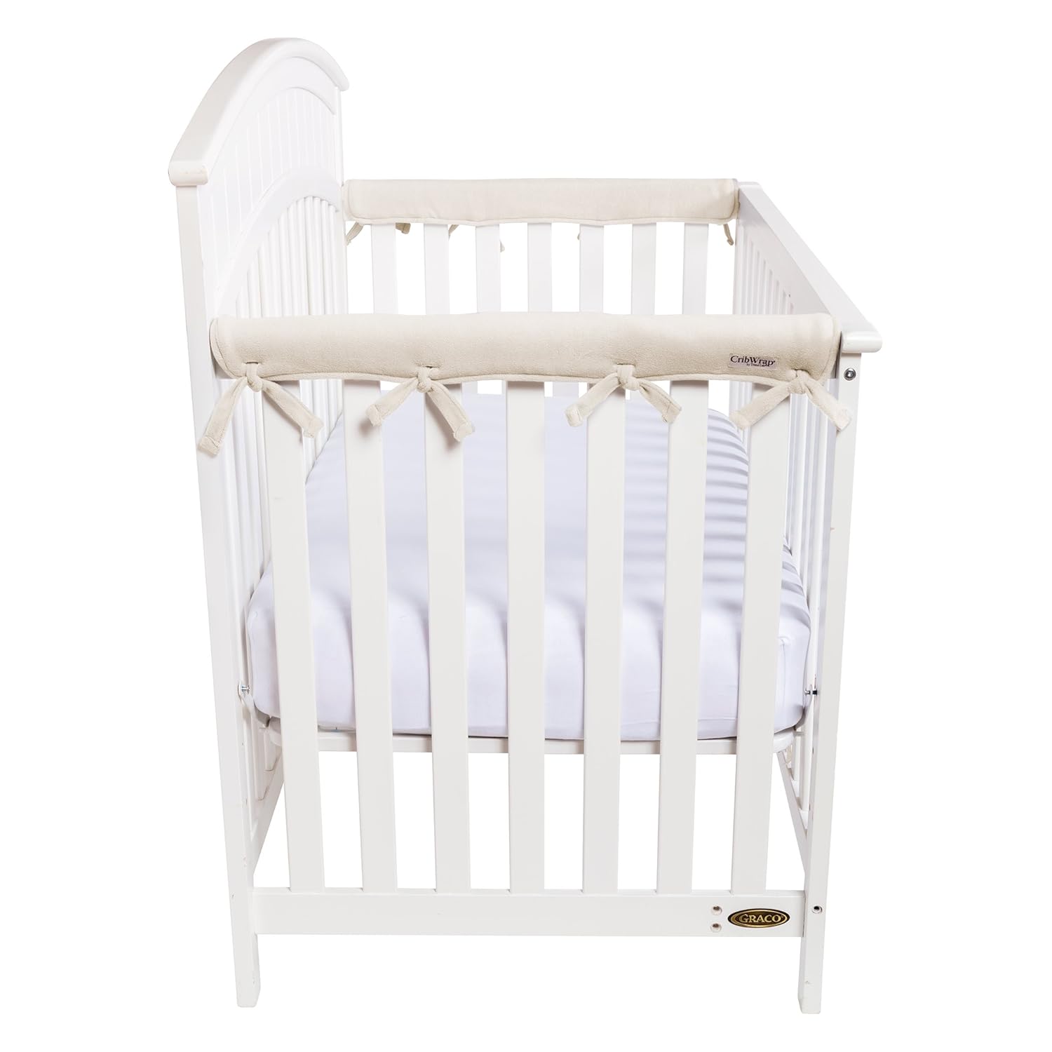 CribWrap Narrow 2 Short Natural Fleece Rail Covers