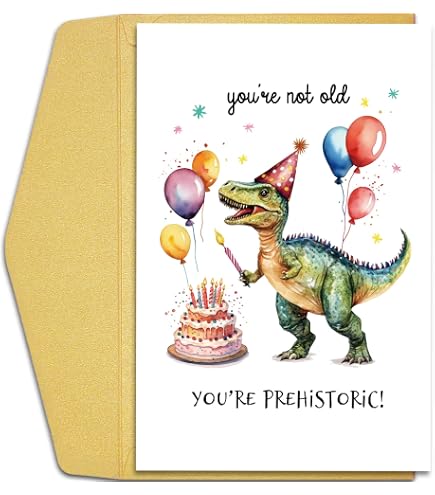 Lustige Dino-Geburtstagskarte Für Papa – „You’re Not Extinct Yet“ Von Old English Co.