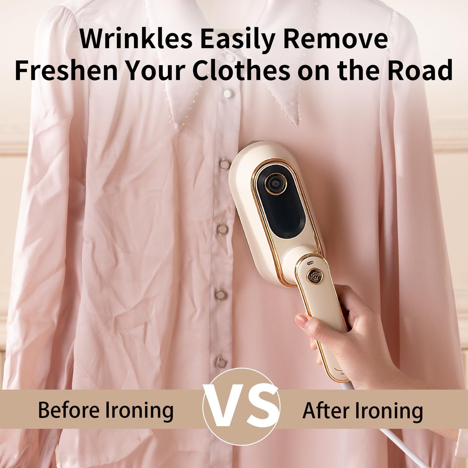 Clothes Steamer Iron Travel Size,1200W Garment Steamer Portable Mini Travel Steamer for Clothes, Removing Wrinkle,150ML Capacity Small Travel Steam Iron for Clothes, Compact Size and Lightweight