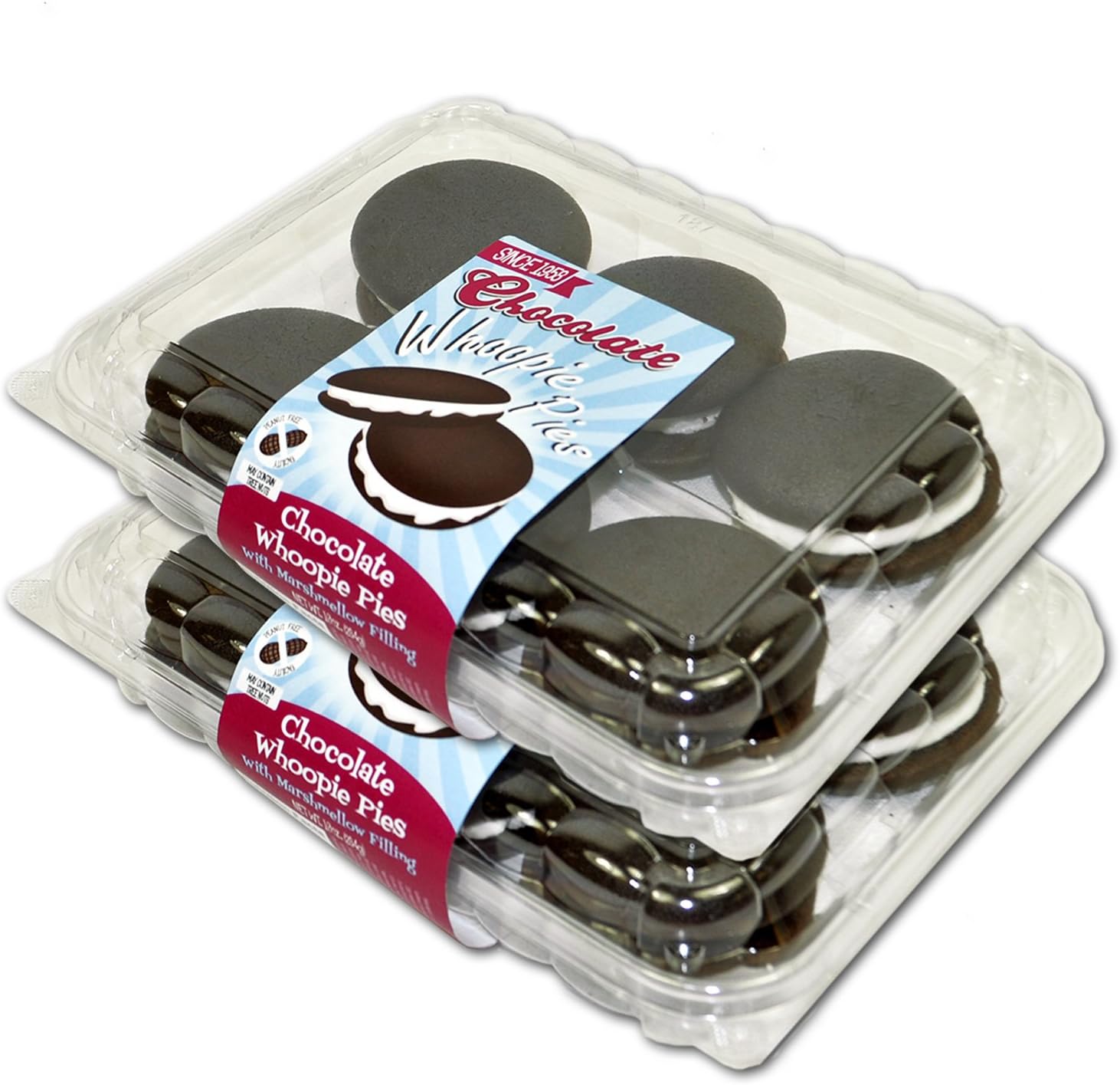 Junior Whoopie Pies - 2 Packages (Chocolate - White Filling)