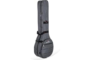 Crossrock Lightweight Foam Case with Removable Shoulder Straps Fits Greek Bouzouki, Storage Compartment & External Pocket-Dar
