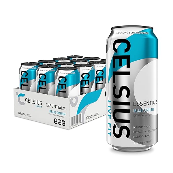 CELSIUS ESSENTIALS™ SPARKLING BLUE CRUSH, SUGAR FREE PERFORMANCE...