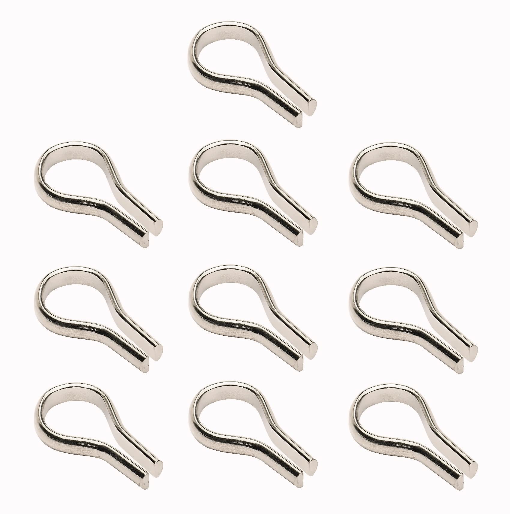 TERF® Traditional Banjo Style Polished Nickel Bookcase Furniture Shelf Support Stud for Kitchen Cabinet Wardrobe Bookcase - Pack of 10