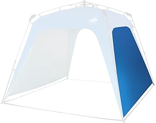 Lumaland Outdoor Seitenteil für Pop Up Pavillon Seitenwand für Gartenzelt Camping Partyzelt Zelt blau