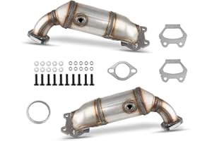 KAC 2pcs Front Rear High Flow Catalytic Converter Kit Compatible with 2011-2016 DOD-GE Grand Caravan 3.6L V6 Direct-Fit Stainless Steel Catalytic Converter, Replace 16779 16780(EPA Compliant)