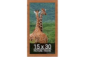wallsthatspeak 15x30 Light Walnut Rustic Pine Picture Frame for Puzzles Posters Photos or Artwork