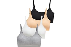 SALIA GIRL Sport Crop Cami Bras for Teens & Training Girls Bras with Adjustable Straps