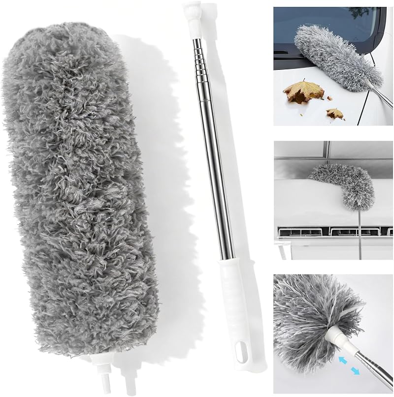 HTLY SPR Feather Duster Extendable 95-100In Stainless Telescopic Pole
