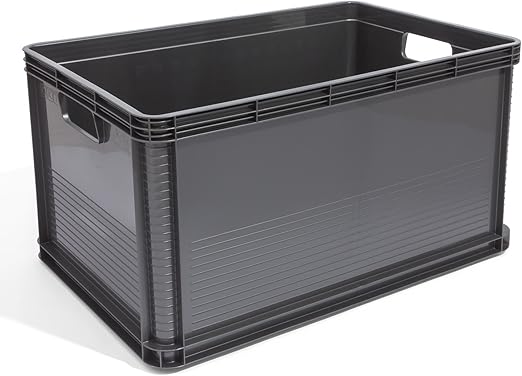 keeeper - Juego de 3 cajas de plástico (64 L), color gris: Amazon.es: Hogar