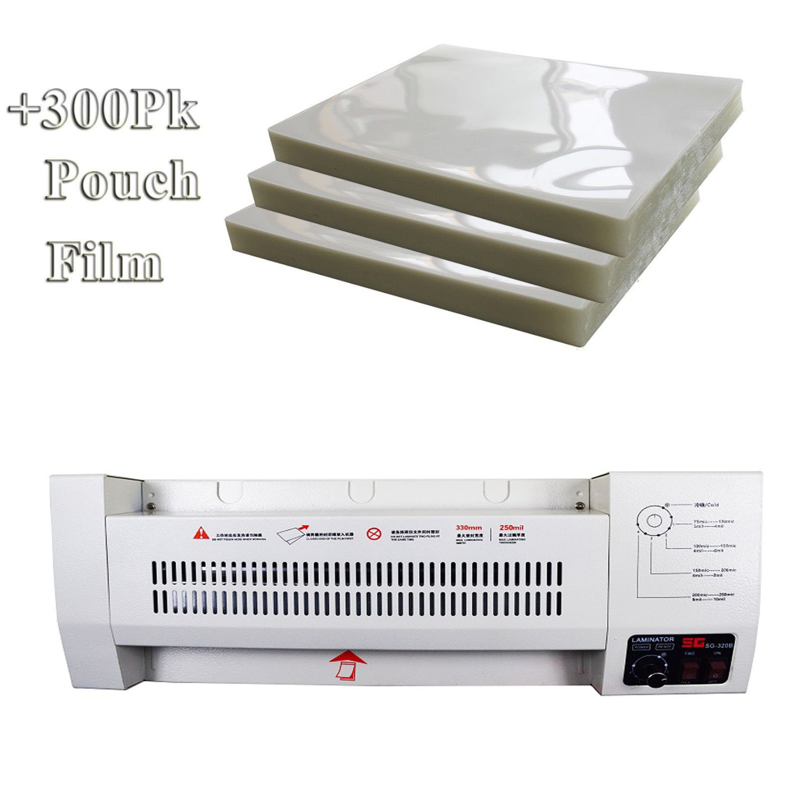 Buy A3 Steel Frame High Temperature Hot Laminator +300Pk Pouch Laminating Film Online at