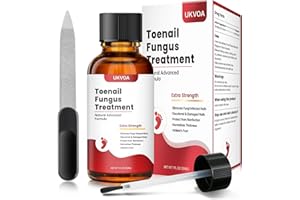 UKVOA Toenail Fungus Treatment Extra Strength Upgraded, Nail Repair for Thick, Discolored, Broken, Damaged Toes, Natural Plant, Gently Fungus Nail Treatment for Athlete's Foot 1 FL OZ