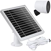 UYODM Solar Panel Compatible with SimpliSafe Outdoor Security Camera,Power Your SimpliSafe Outdoor Camera continuously, AL Alloy Frame Durable and Sturdy - Silver