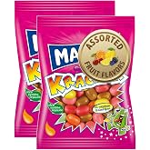 Kracher Chewy Candy, Fruit Flavored, No Artificial Colors, Popping Candy Coating, 2 Pack.