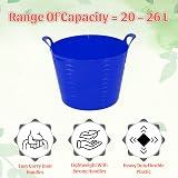 JMS 3 x Flexi Tub Garden Home 26L 42L 75L Colourful Plastic Buckets UK Made view 3