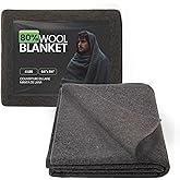 72 HRS Wool Blanket-Camping Gear, Warm, Thick, Washable 4.0 lbs, 64” x 84” Winter Blanket, Outdoor Blanket, Winter Camping Ge