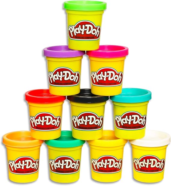 PlayDoh Bulk Pack of Colours 10 x 85g Tubs of Dough sensory and
