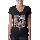 Wild Bobby New England Fans | NE Fantasy Football Sports Womens Junior Fit V-Neck Tee