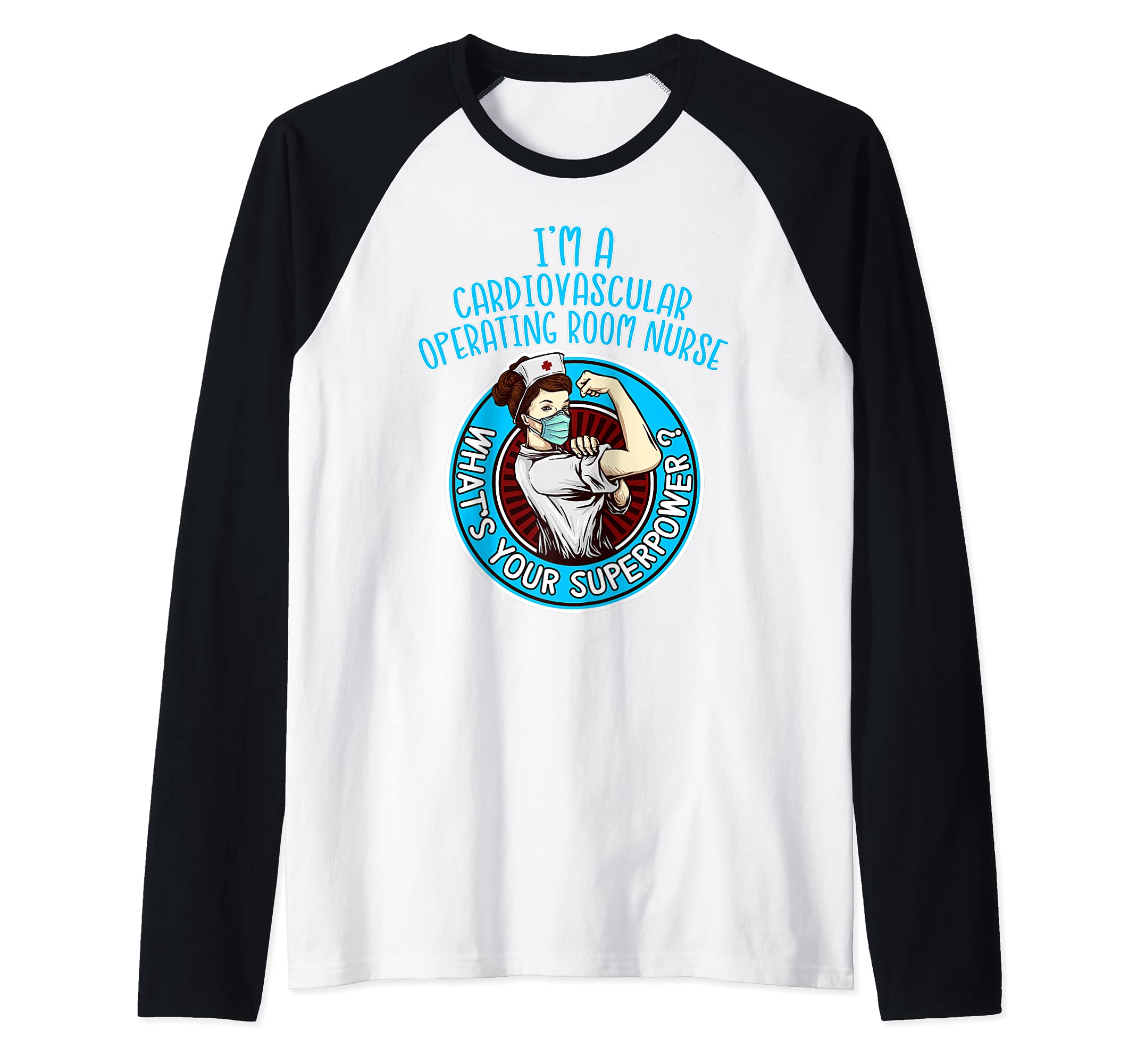 Cardiovascular Operating Room Nurse Shirt For Women Apparel Raglan Baseball Tee
