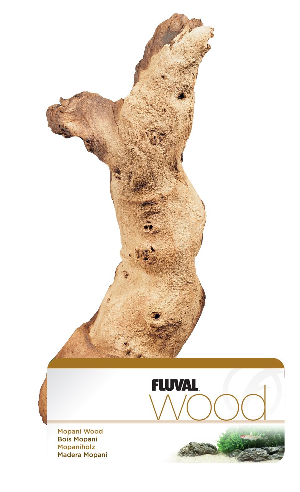 Marina Aquarium Mopani Driftwood Ornamental Root Décor,Brown,Large