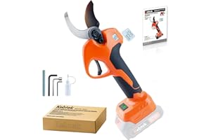 Kebtek Electric Pruning Shears Cordless 40mm Battery Secateurs Power Pruner Shears Electric Snippers 1.6''-0.98'' Adjustable 