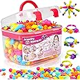 FunzBo Snap Pop Beads for Girls Toys Kids Jewelry Making Kit Pop-Bead Art and Craft Kits DIY Bracelets Necklace Hairband and