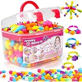 520+ Pop Beads, Jewelry Making Kit for Girls, 3 4 5 Years Old Birthday Gift | DIY Bracelet Charms Necklaces Rings, Arts and Crafts Toys for Kids, 3 4 5 6 Years Old Christmas Holiday Gifts