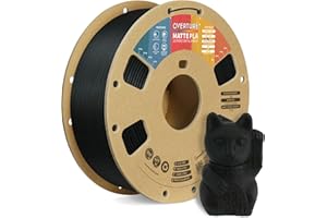 OVERTURE Matte PLA 3D Printer Filament 1.75mm, Matt Surface & Low Warping Filament 1kg Spool (2.2 lbs), Accuracy +/- 0.02 mm,
