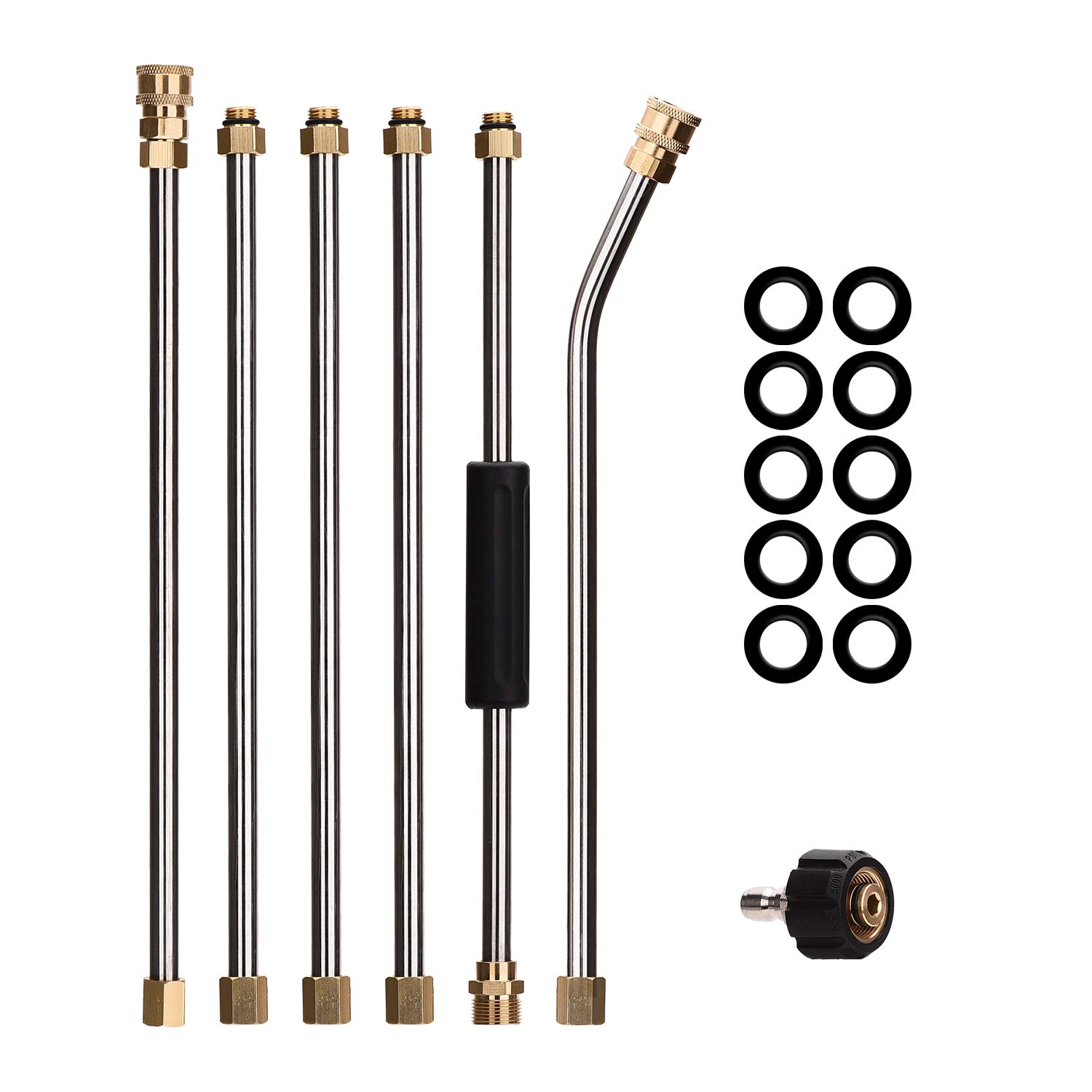 FUNTECK Pressure Washer Extension Wand System,75" Replacement Lance, 1/