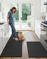 COLOR&GEOMETRY Color G Kitchen Mat 44x150 cm Anti Fatigue Non-Slip Leather view 8