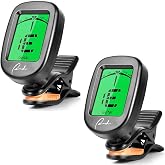 Ranch 2-Pack Chromatic Clip-On Tuner for Guitar, Ukulele, Bass, Violin, Banjo