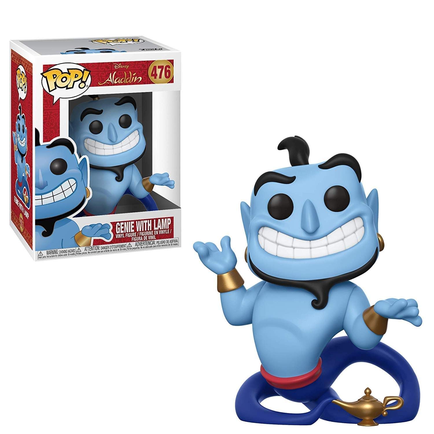 Funko POP! Vinyl: Disney: Aladdin: Genie With Lamp - Collectable Vinyl Figure - Gift Idea - Official Merchandise - Toys for Kids & Adults - Movies Fans - Model Figure for Collectors and Display