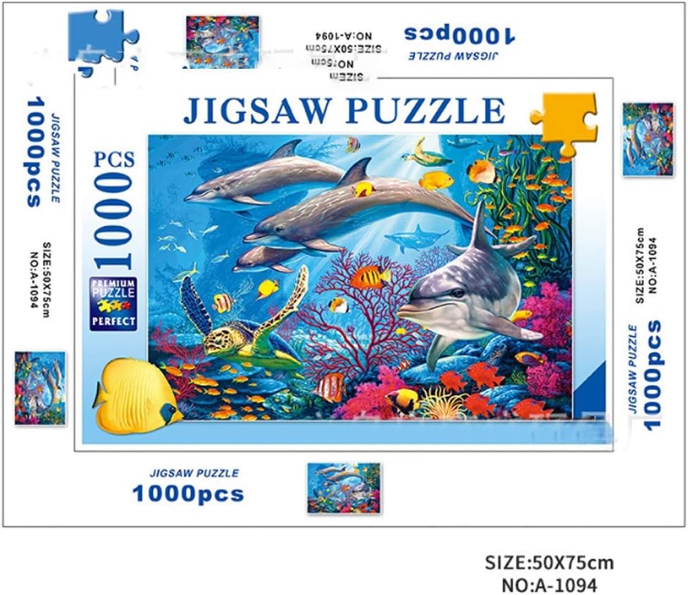 Jigsaws for Adults,Puzzles for Adults,Jigsaws Puzzles 1000 Pieces,Oil Painting Puzzle,Adult Puzzles,Adult DIY Animal Landscape Pattern Picture Jigsaws Puzzle Home Game (F2)
