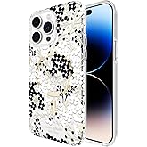 kate spade new york iPhone 14 Pro Max Case, Compatible with MagSafe - Multi Floral Black and White