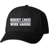 Go All Out Nobody Cares Work Harder Dad Deluxe Trucker Flatbill Baseball Structured Embroidered Hat