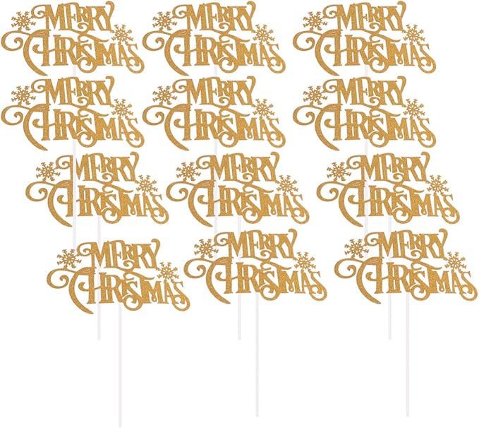 Buon Natale Immagini Glitter.Nuobesty 12pcs Buon Natale Cupcake Topper Glitter Fiocchi Di Neve Frutta Cibo Dessert Raccoglie Decorazioni Topper Torta Di Natale Decorazioni Per La Casa Decorazioni Per Feste Bomboniere Dorate Amazon It Alimentari E Cura