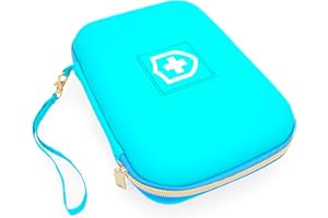 CASEMATIX 8" Turquoise Asthma Inhaler Case for Travel Fits Spacer, Mask and Accessories, Includes Case Only