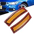 GSRECY Front Bumper Reflector Side Marker Lights For BMW F30 3 Series F32 F33 F36 4-Series (Amber Lens)