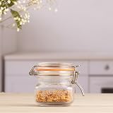 Kilner Square Clip Top Jar 250ml Airtight Glass Jar for Spices Herbs Nuts view 2