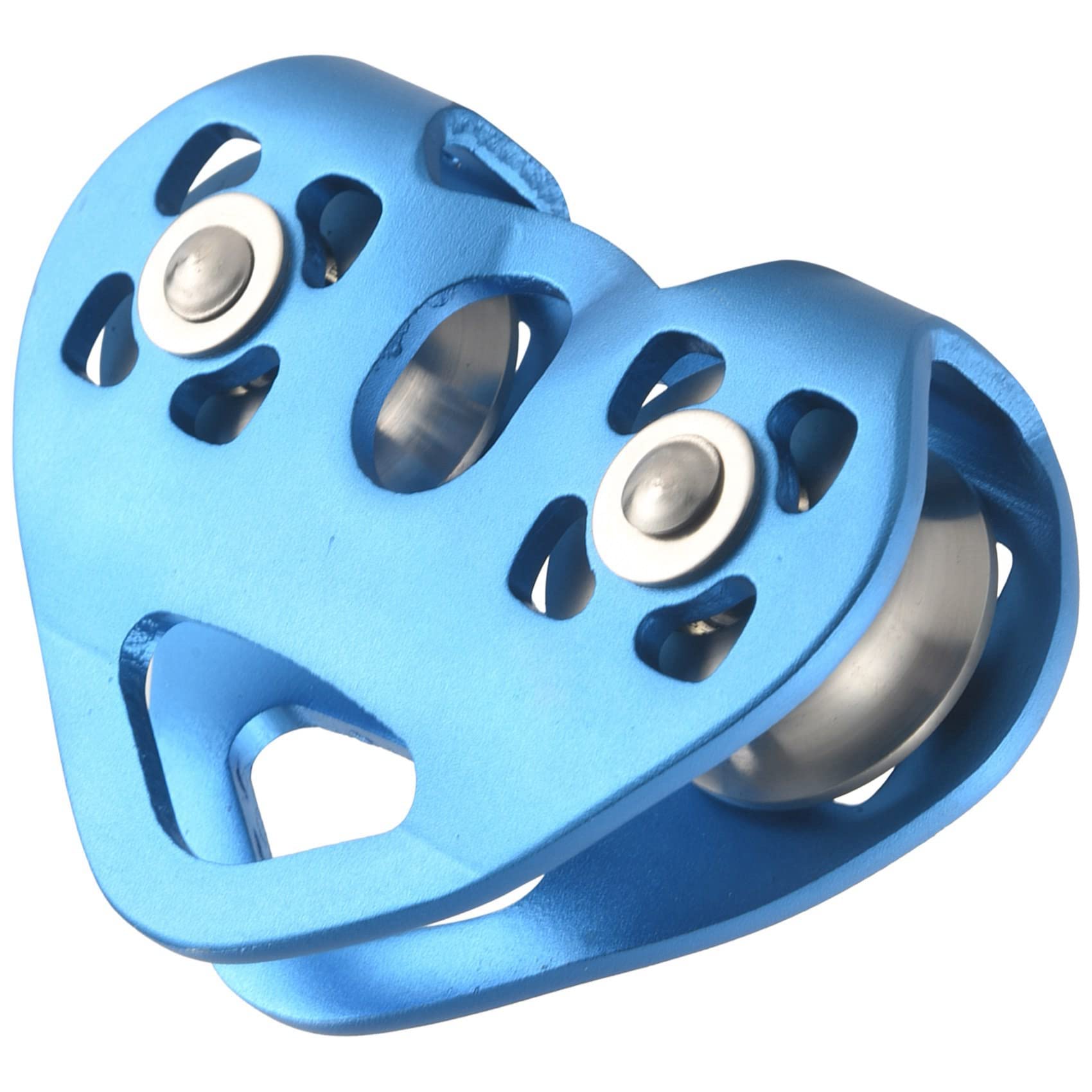 Pvcqjkd Heart-Shape Climbing Double Pulley Steel Cable Rope 13mm Climbing Device High Speed Zipline Trolley 24KN