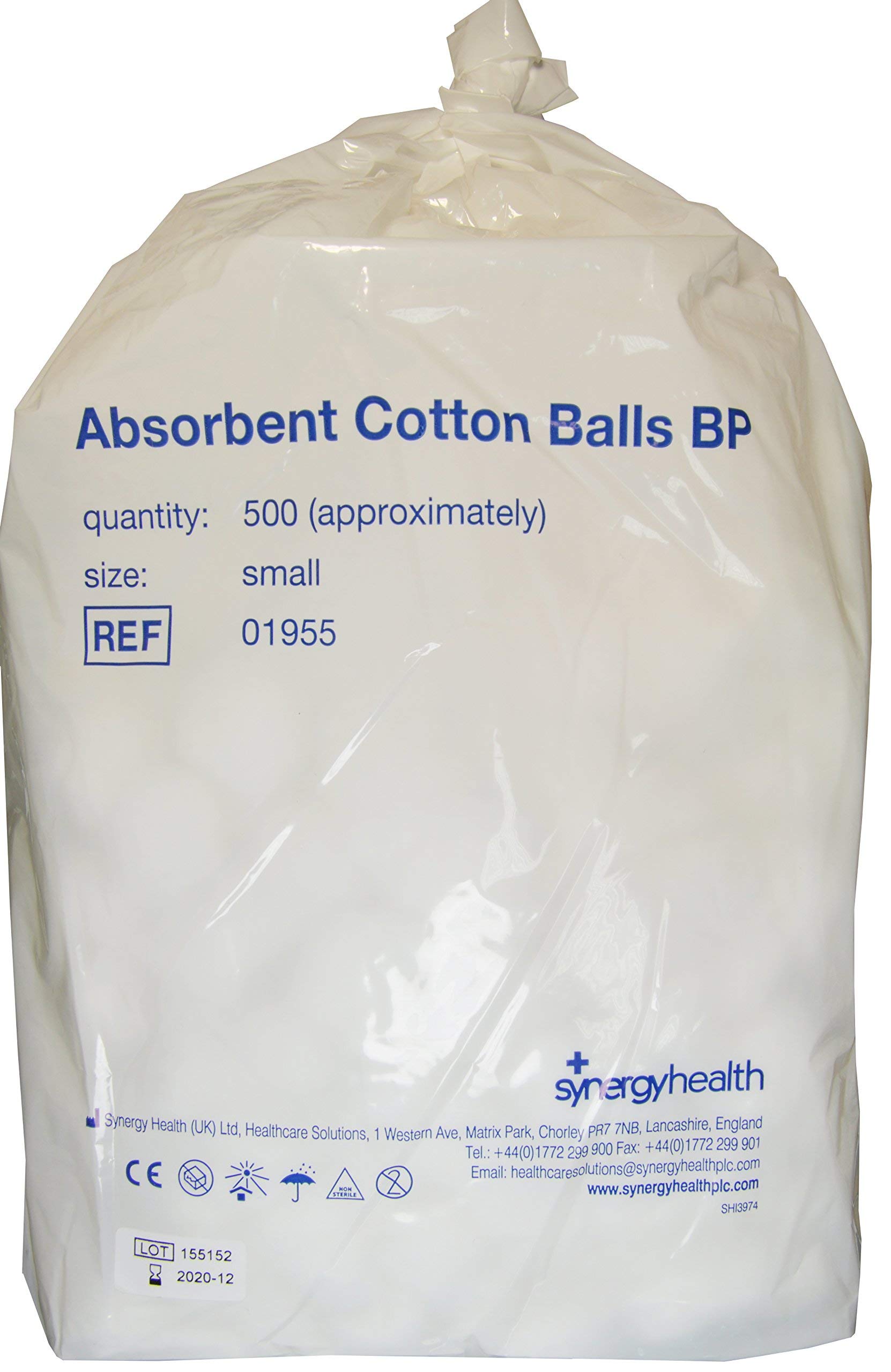 Synergy Health Vc01955 Cotton Wool Balls Small Pack of 500