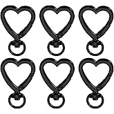 PATIKIL Heart Shape Swivel Buckles, Zinc Alloy Spring Snap Keychain Clip Hanging Hooks for DIY Crafts Key Chains