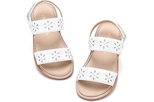 PHIRAMIN Toddler Girl Sandals - Flower Girl Summer Dress Shoes Open Toe Little Kid Wedding Party