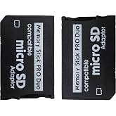 Funturbo PSP Memory Stick Adapter, Micro SD to Memory Stick PRO Duo MagicGate Card for Sony PlayStation Portable, Camera, Handycam