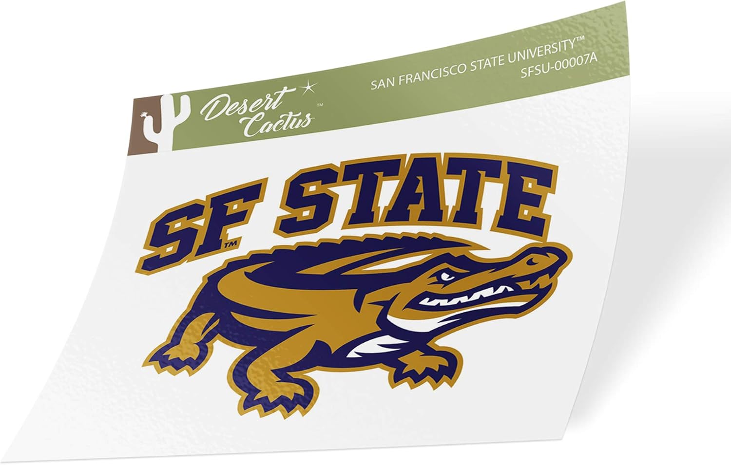 San Francisco State University SFSU Gators NCAA Vinyl Decal Laptop Water Bottle Car Scrapbook (Sticker - 00007A)