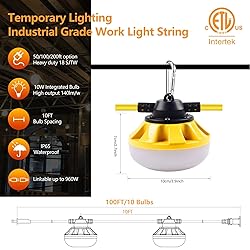 Muasdae 100FT LED Construction String Lights 10