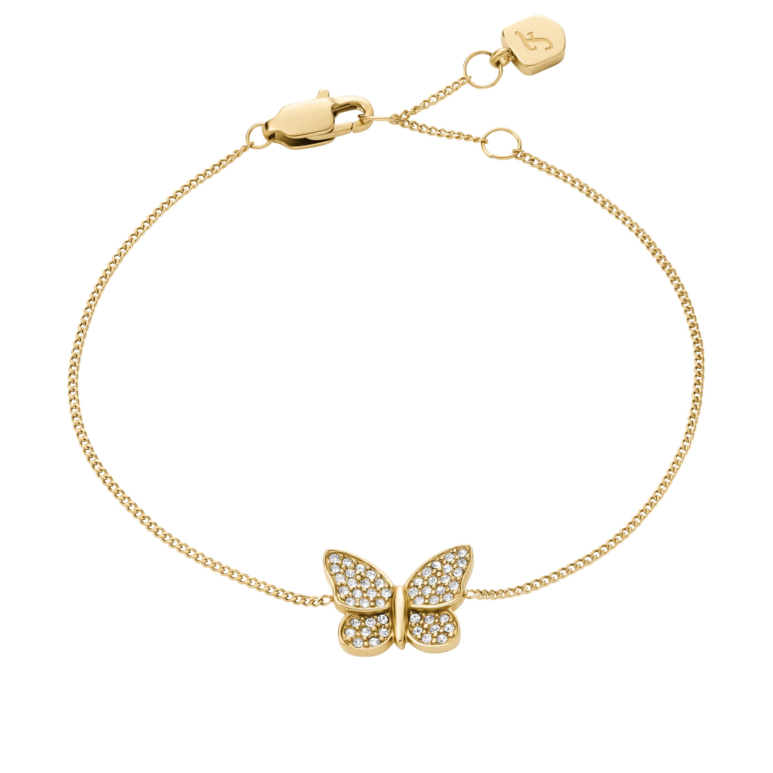 Fossil Women's Sutton Pavé Butterfly Gold-Tone