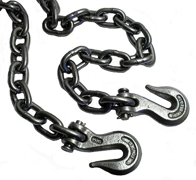 PaulStore Heavy Duty 14ft Recovery Tow Chain with Grab Hooks 5/16"