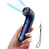 Aecooly Portable Handheld Fan, Powerful Turbo Air Tube Fan | 19000RPM High Speed Aero Pro, 15H Max Cooling Time, 6 Speeds Aluminum Case, Mini Pocket Design, for Travel Beach Outdoor-Blue