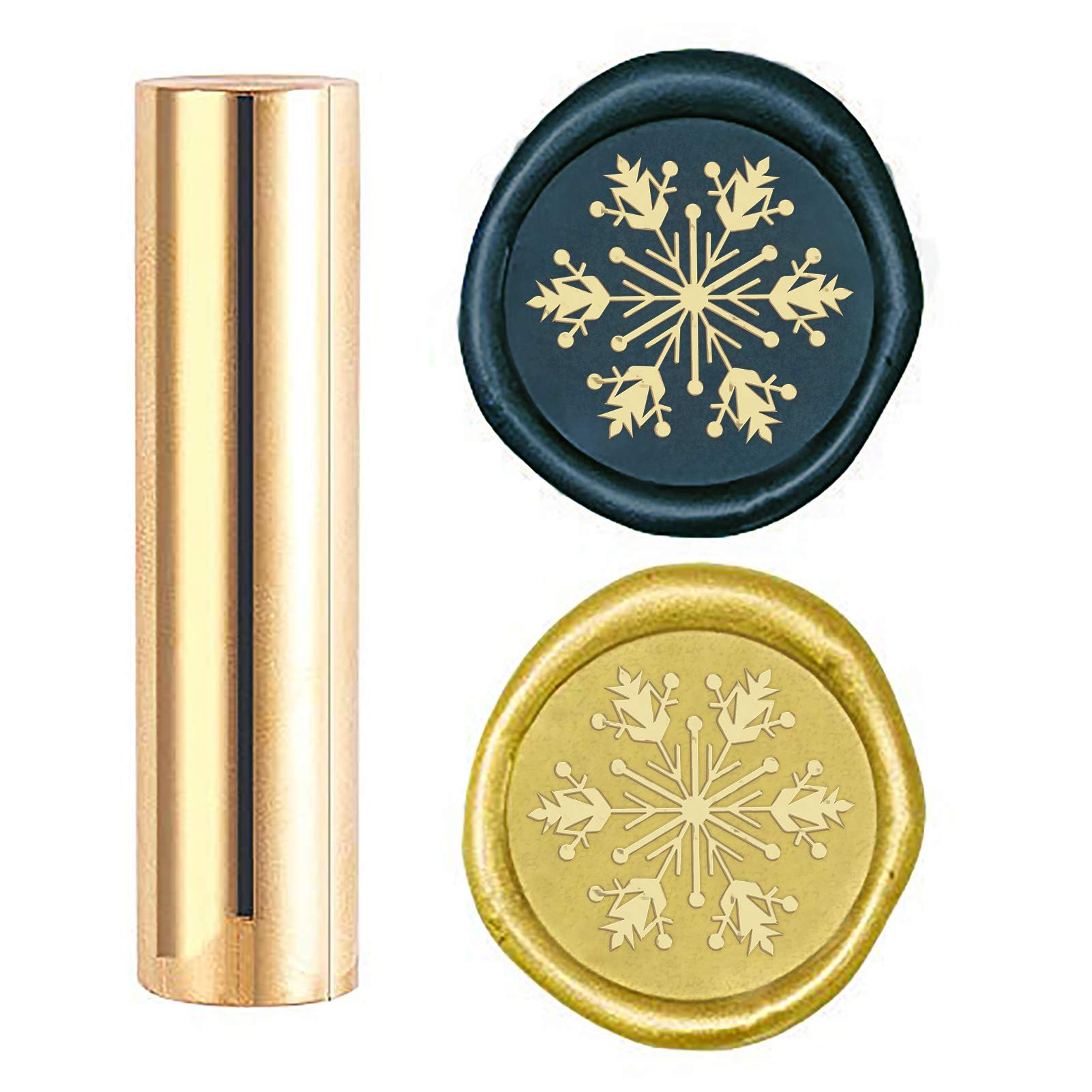CRASPIRE Christmas Wax Seal Stamp Snowflake Mini Brass Sealing Stamps Gun Wax Seal 15mm for Xmas Party Envelope Wedding Invitation Card Embellishment Bottle Decoration Gift Wrapping